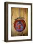 Christmas ornament of a painted ball with colorful Native American horses-Angel Wynn-Framed Photographic Print