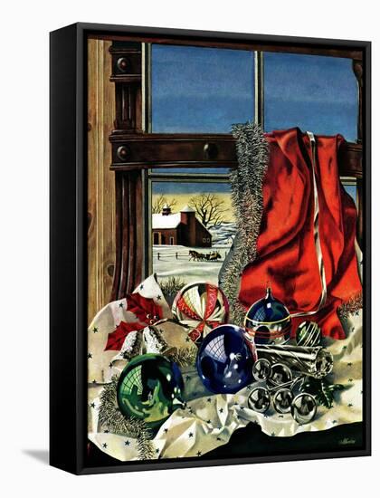 "Christmas Ornaments," December 18, 1943-John Atherton-Framed Stretched Canvas