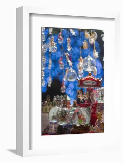 Christmas Ornaments for Sale in the Verona Christmas Market, Italy.-Jon Hicks-Framed Photographic Print