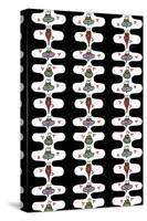 Christmas Ornaments & Garland Repeat Black-Cyndi Lou-Stretched Canvas