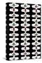 Christmas Ornaments & Garland Repeat Black-Cyndi Lou-Stretched Canvas