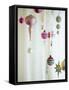 Christmas Ornaments Hanging from Strings-Ryan Mcvay-Framed Stretched Canvas