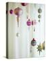 Christmas Ornaments Hanging from Strings-Ryan Mcvay-Stretched Canvas