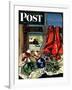 "Christmas Ornaments," Saturday Evening Post Cover, December 18, 1943-John Atherton-Framed Giclee Print