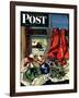 "Christmas Ornaments," Saturday Evening Post Cover, December 18, 1943-John Atherton-Framed Giclee Print