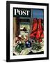 "Christmas Ornaments," Saturday Evening Post Cover, December 18, 1943-John Atherton-Framed Giclee Print