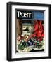 "Christmas Ornaments," Saturday Evening Post Cover, December 18, 1943-John Atherton-Framed Giclee Print