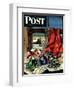 "Christmas Ornaments," Saturday Evening Post Cover, December 18, 1943-John Atherton-Framed Giclee Print