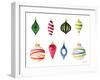 Christmas Ornaments Watercolor I-Lanie Loreth-Framed Art Print