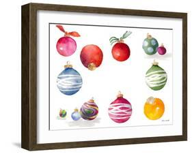Christmas Ornaments Watercolor II-Lanie Loreth-Framed Art Print