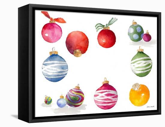 Christmas Ornaments Watercolor II-Lanie Loreth-Framed Stretched Canvas