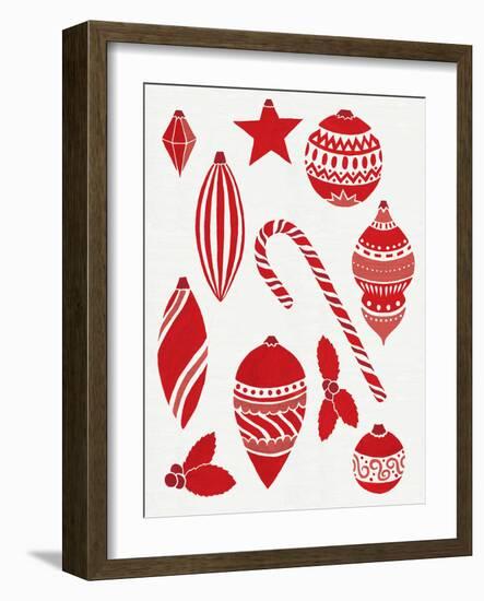 Christmas Otomi Tile III-Elyse DeNeige-Framed Art Print