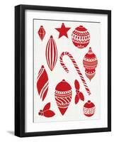 Christmas Otomi Tile III-Elyse DeNeige-Framed Art Print