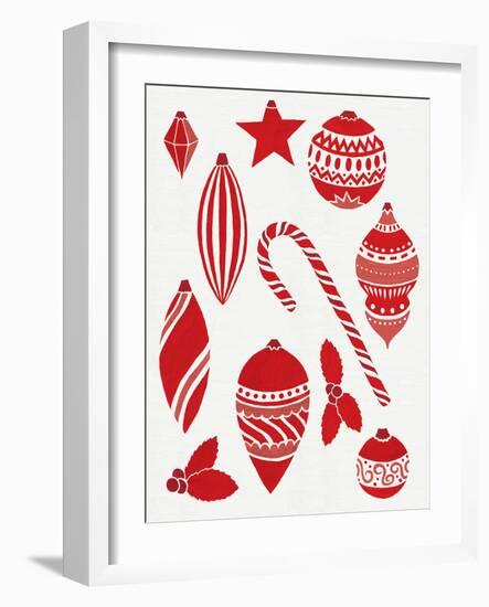 Christmas Otomi Tile III-Elyse DeNeige-Framed Art Print