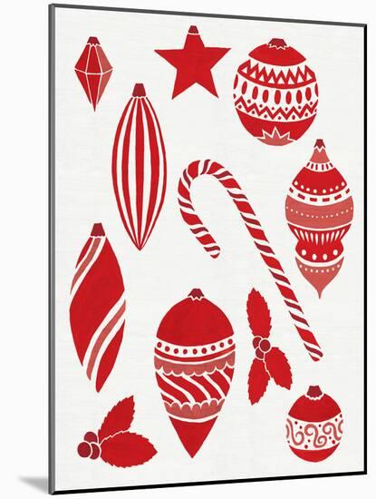 Christmas Otomi Tile III-Elyse DeNeige-Mounted Art Print