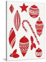 Christmas Otomi Tile III-Elyse DeNeige-Stretched Canvas