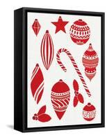 Christmas Otomi Tile III-Elyse DeNeige-Framed Stretched Canvas