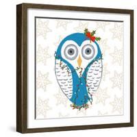 Christmas Owl I-Julie DeRice-Framed Art Print