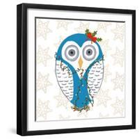 Christmas Owl I-Julie DeRice-Framed Art Print