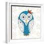 Christmas Owl I-Julie DeRice-Framed Art Print