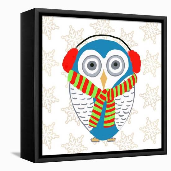 Christmas Owl II-Julie DeRice-Framed Stretched Canvas