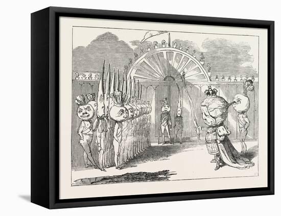 Christmas Pantomimes: Surrey. Scene from the Pantomime of The King of the Golden Seas; Or-null-Framed Stretched Canvas