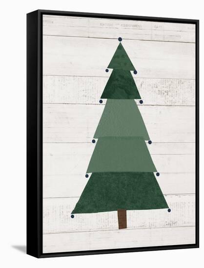 Christmas Patchwork I Neutral-Courtney Prahl-Framed Stretched Canvas