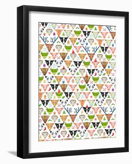 Christmas pattern, 2016-Runa Anastasiya Rudaya-Framed Giclee Print