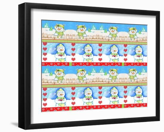 Christmas Pattern 2-Valarie Wade-Framed Giclee Print