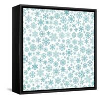 Christmas Pattern from Snowflakes-31moonlight31-Framed Stretched Canvas