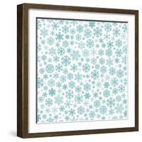 Christmas Pattern from Snowflakes-31moonlight31-Framed Art Print