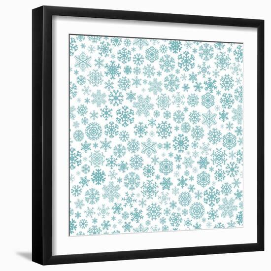 Christmas Pattern from Snowflakes-31moonlight31-Framed Art Print