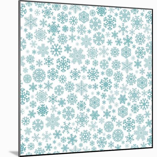 Christmas Pattern from Snowflakes-31moonlight31-Mounted Art Print