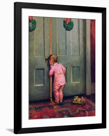 "Christmas Peek,"December 22, 1934-Mary Ellen Sigsbee-Framed Giclee Print