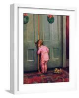 "Christmas Peek,"December 22, 1934-Mary Ellen Sigsbee-Framed Giclee Print