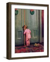 "Christmas Peek,"December 22, 1934-Mary Ellen Sigsbee-Framed Premium Giclee Print