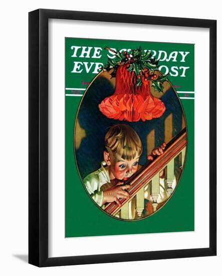 "Christmas Peek," Saturday Evening Post Cover, December 23, 1939-Joseph Christian Leyendecker-Framed Giclee Print