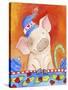 Christmas Piggie-Valarie Wade-Stretched Canvas