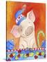 Christmas Piggie-Valarie Wade-Stretched Canvas