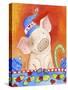 Christmas Piggie-Valarie Wade-Stretched Canvas