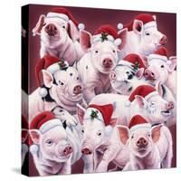 Christmas Piggies-Jenny Newland-Stretched Canvas