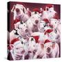 Christmas Piggies-Jenny Newland-Stretched Canvas