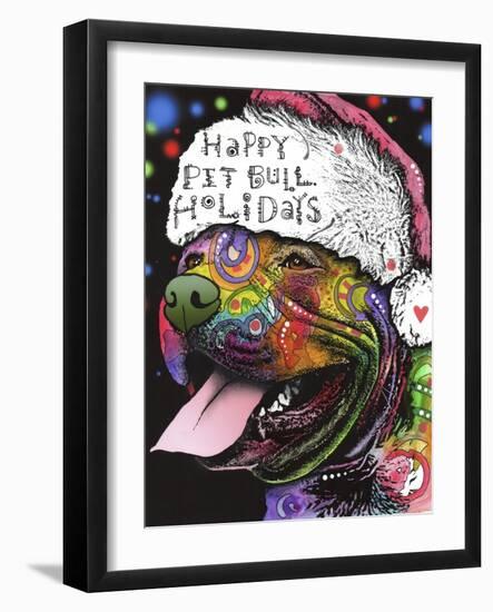 Christmas Pitbull-Dean Russo-Framed Giclee Print