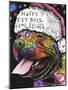 Christmas Pitbull-Dean Russo-Mounted Giclee Print