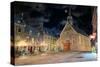 Christmas-Place-Royale Quebec-null-Stretched Canvas