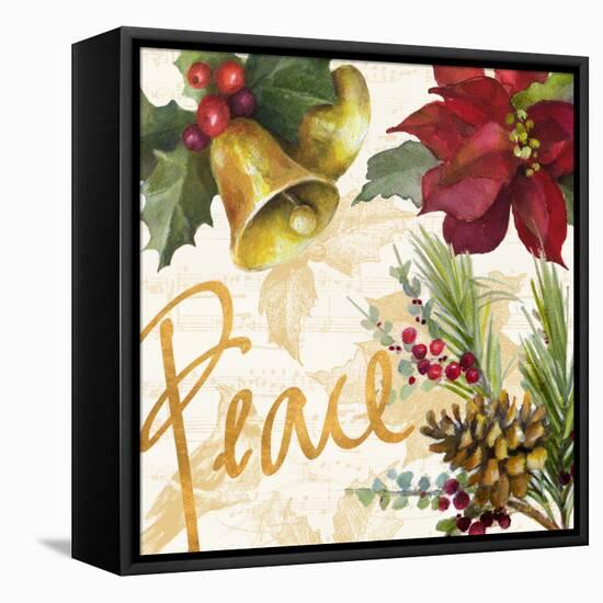 Christmas Poinsettia II-Lanie Loreth-Framed Stretched Canvas
