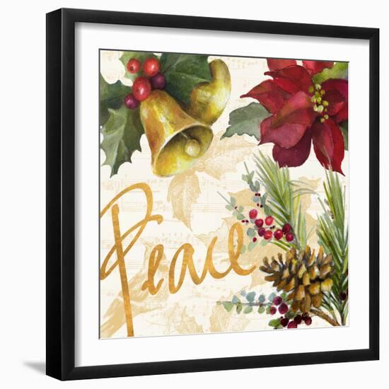 Christmas Poinsettia II-Lanie Loreth-Framed Premium Giclee Print