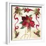 Christmas Poinsettia Ribbon IV-Lanie Loreth-Framed Art Print