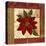 Christmas Poinsettia Vintage 1-Asmaa’ Murad-Stretched Canvas