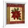 Christmas Poinsettia Vintage 1-Asmaa’ Murad-Framed Giclee Print